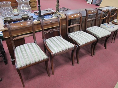 Lot 1627 - Four XIX Century Regency Style Sabre Leg Chairs.