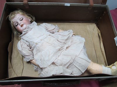 Lot 1449 - Bisque Headed Open Mouthed Composition Doll...