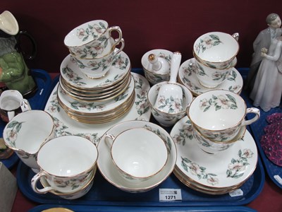 Lot 1271 - Crown Staffordshire bone china tea service...