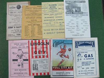 Lot 644 - Rotherham United 1946-7 Away Programmes, at...