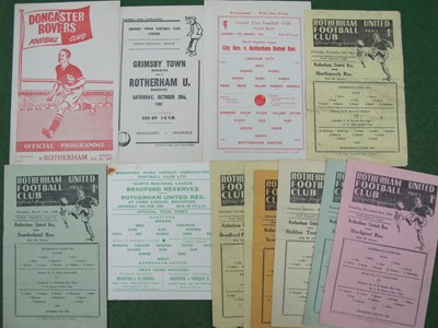 Lot 661 - Rotherham United Reserves Programmes, 1961-2v....