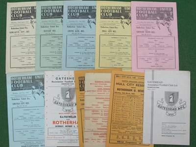 Lot 663 - Rotherham United Reserves Programmes, 1963-4 v....