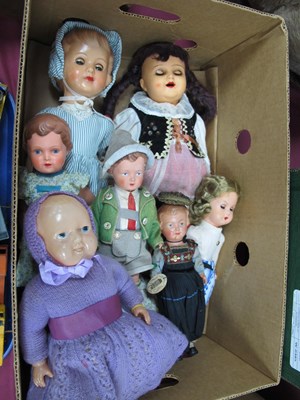 Lot 1446 - An Assortement of Celluloid and Plastic dolls,...