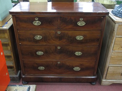 Lot 1554 - XIX Century Mahogany chest of drawers, with...