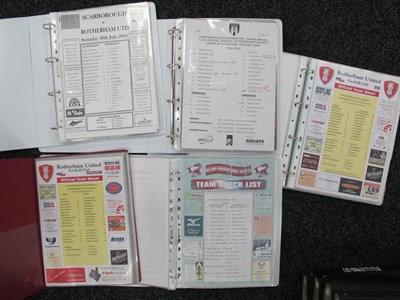 Lot 564 - Rotherham United Team Sheets 1998-9 to 2001-2,...
