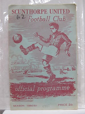 Lot 630 - 1950-1 Scunthorpe United v. Rotherham United...