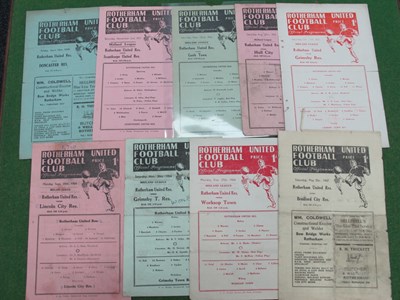 Lot 638 - Rotherham United Reserves Home Programmes,...