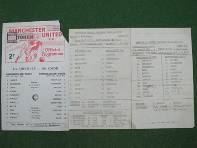 Lot 651 - Rotherham United Youths v. Manchester United...