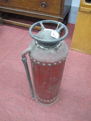 Lot 1491 - A Pre War Fire Extinguisher, painted red with...