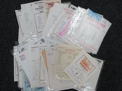 Lot 611 - Rotherham United Programmes, single sheets,...