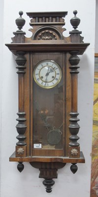 Lot 1522 - A XIX Century Walnut Cased Vienna Wall Clock,...