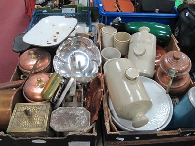Lot 1099 - Kitchen Scales and Weights, copper and other...