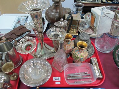 Lot 1348 - Silver Plated Epergne, plated coffee pot etc.,...