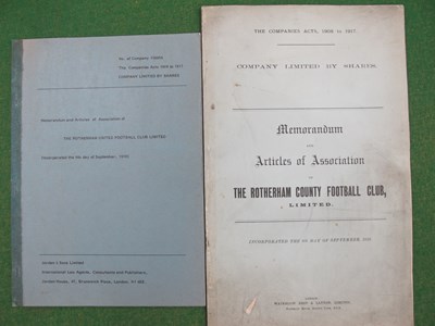 Lot 659 - Rotherham County Memorandum Booklet,...