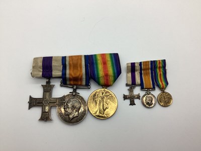 Lot 842 - A WW1 British MC Medal Group with matching...