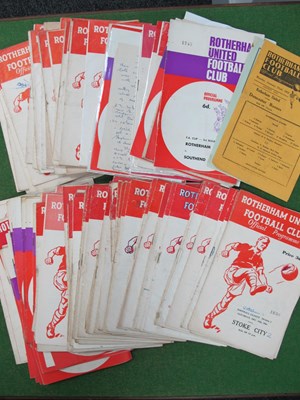 Lot 575 - Rotherham United Home Programmes, from 1950s...