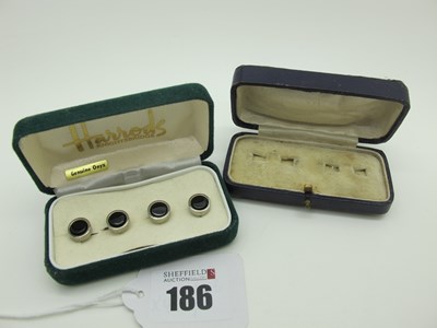 Lot 186 - Harrods; A Cased Set of Modern Dress Studs,...