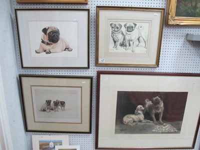 Lot 1498 - A quantity of prints relating to pug dogs one '...