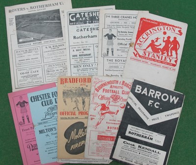 Lot 615 - Rotherham United 1948-9 Away Programmes, at...