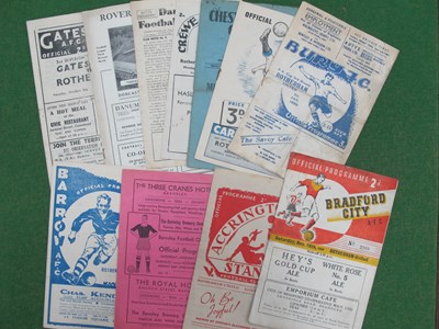 Lot 617 - Rotherham United 1949-50 Away Programmes, at...