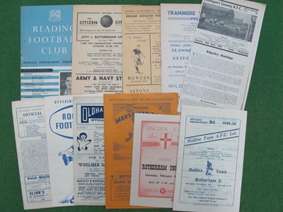 Lot 618 - Rotherham United 1949-50 Away Programmes, at...