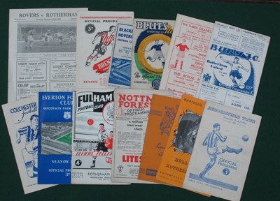 Lot 537 - Rotherham United 1952-3 Away Programmes, at...