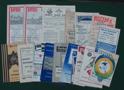 Lot 538 - Rotherham United 1953-4 Away Programmes, at...