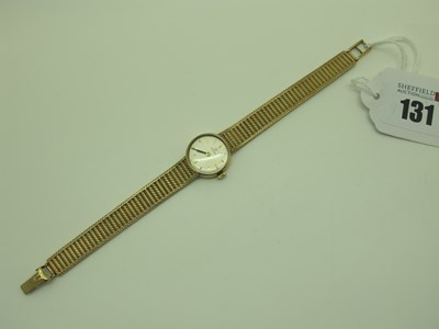 Lot 131 - Omega; A 9ct Gold Cased Ladies Wristwatch, the...