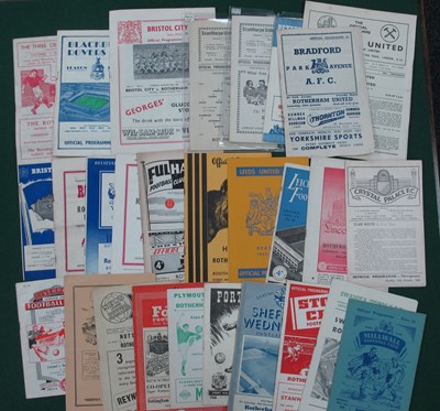 Lot 513 - Rotherham United 1955-6 Away Programmes,...