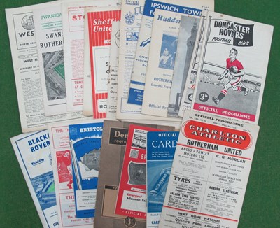 Lot 623 - Rotherham United 1957-8 Away Programmes,...