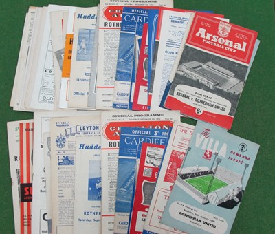 Lot 624 - Rotherham United 1958-9 Away Programmes,...