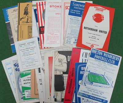 Lot 625 - Rotherham United 1960-1 Away Programmes,...