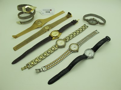 Lot 162 - Medana Vintage Bangle Watch, of mesh link...