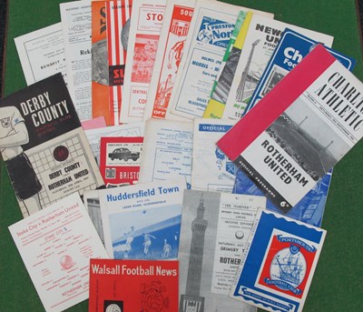 Lot 627 - Rotherham United Away Programmes 1962-3,...