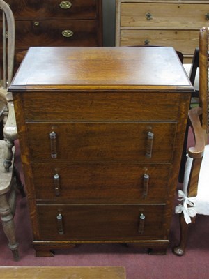 Lot 1570 - 1920's Oak Chest of Drawers, with hinged top,...