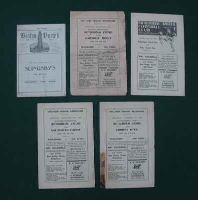 Lot 467 - Rotherham United Reserves Programmes, 1945-6...