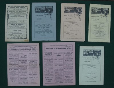 Lot 470 - Rotherham United Reserves Programmes 1950-1,...