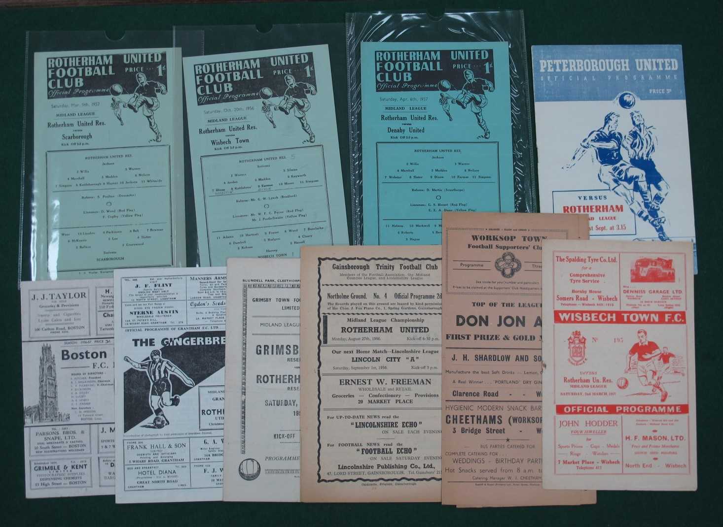 Lot 474 - Rotherham United Reserves Programmes, 56-7 v....