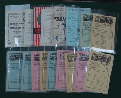 Lot 527 - Rotherham United Reserves Programmes, 1958-9 v....