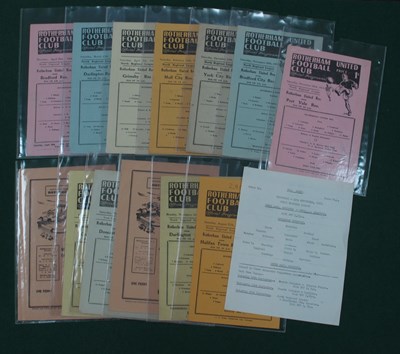 Lot 528 - Rotherham United Reserves Programmes, 1959-60...