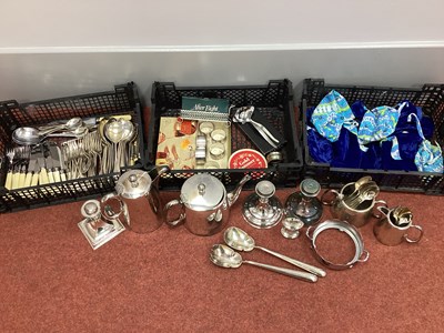 Lot 72 - Assorted Plated Ware, including hotel tea ware,...