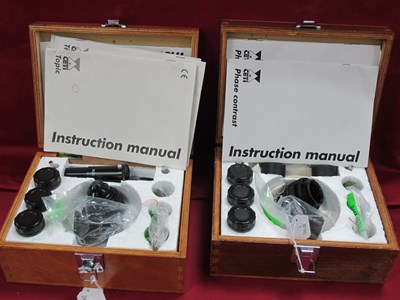 Lot 1387 - Two boxed CETI Phase Contrast Magnifiers with...