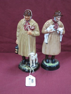 Lot 1286 - Doulton Figurines, 'Lambing Time', & 'The...