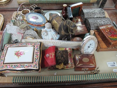 Lot 1325 - Hardwood Brass Inlaid Boxes, plated caskets,...