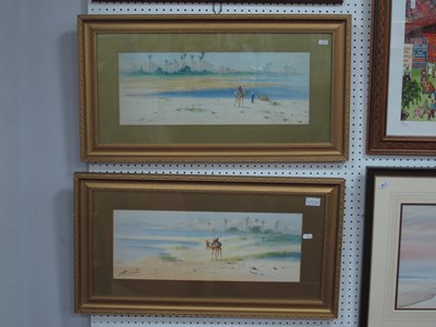 Lot 1450A - H. Linton, Desert Oasis Scenes, pair...