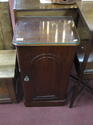 Lot 1578 - XIX Century Mahogany Bedside Cupboard, top...