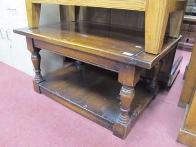 Lot 1536 - Titchmarsh and Goodwin Style Oak Coffee Table,...