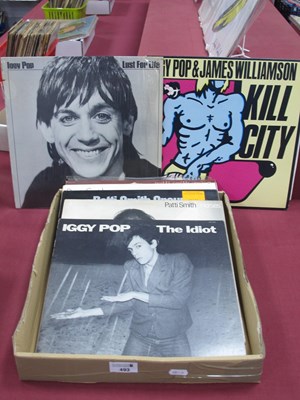 Lot 493 - Patti Smith and Iggy Pop L.P's, seven albums,...