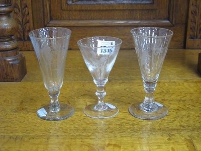 Lot 1315 - Drinking Glasses, early XIX Century embossed...