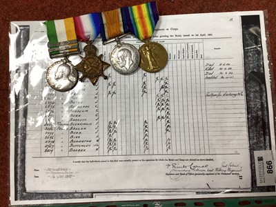 Lot 866 - Edward VII Kings South Africa Medal, with two...